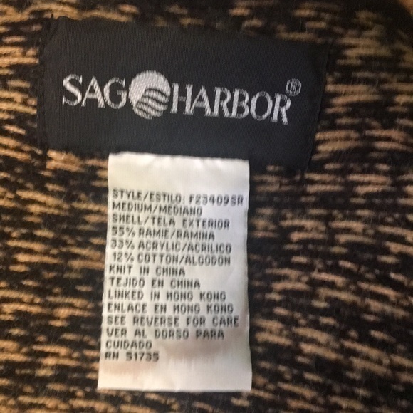 SAG HARBOR Houndstooth coat in brown and black - Picture 6 of 6